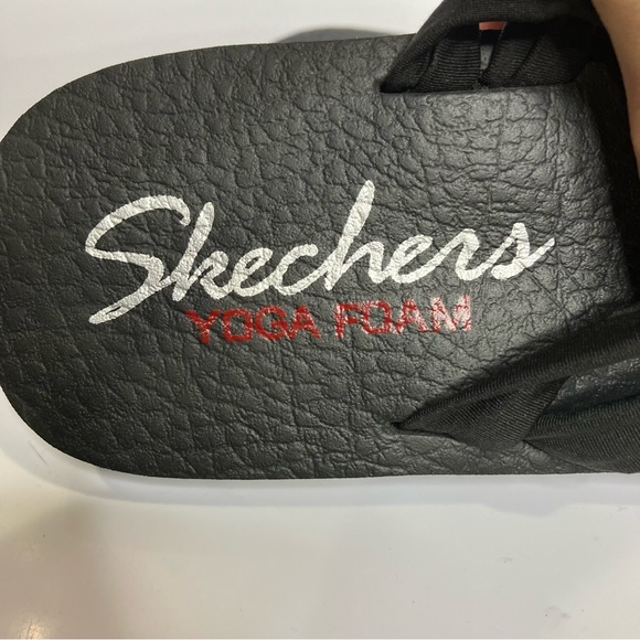 Skechers yoga mat sling sandals flip flops black size 10 casual summer - Picture 7 of 8